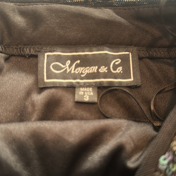 💙Morgan & Co. Navy blue sequence mini skirt. Size Small - Picture 3 of 7